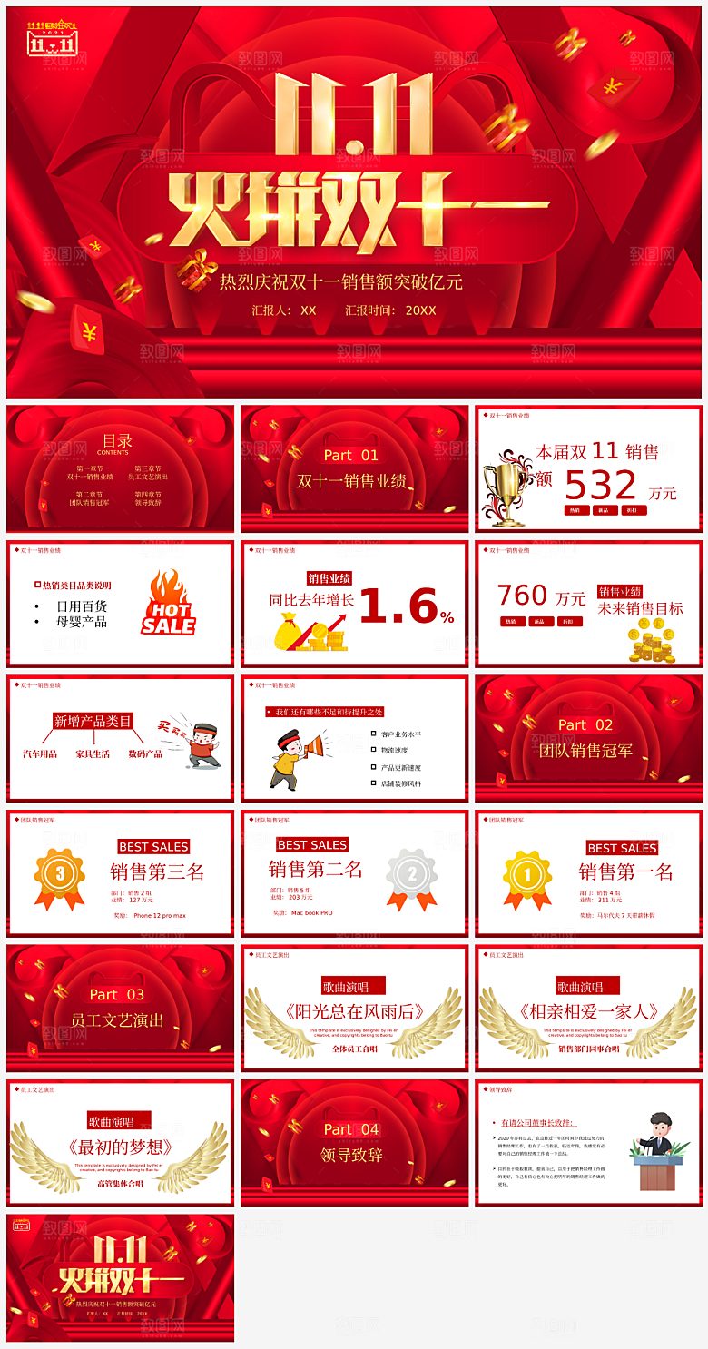 公司喜报通用模板PPT