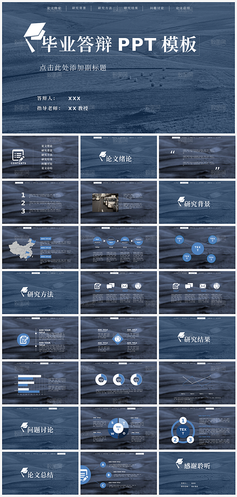 毕业答辩通用模板PPT