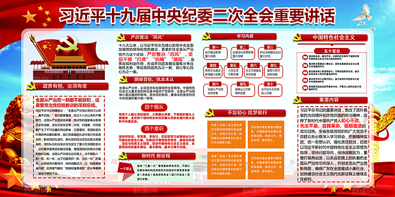全面贯彻从严治党展板