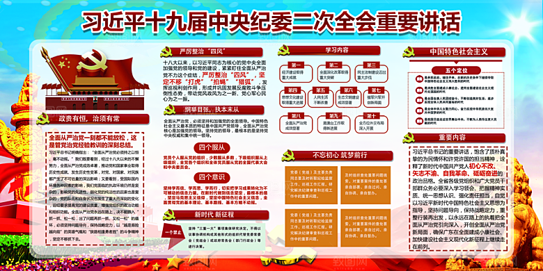 全面贯彻从严治党展板