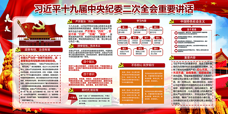 全面贯彻从严治党展板