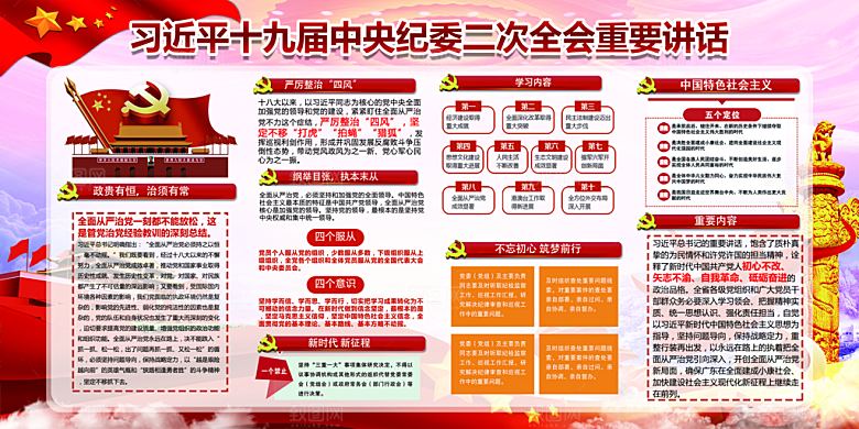 全面贯彻从严治党展板