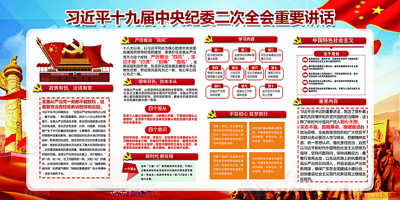 全面贯彻从严治党展板