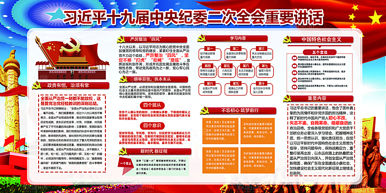 全面贯彻从严治党展板