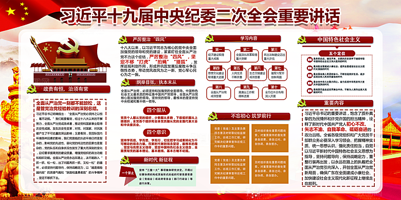 全面贯彻从严治党展板
