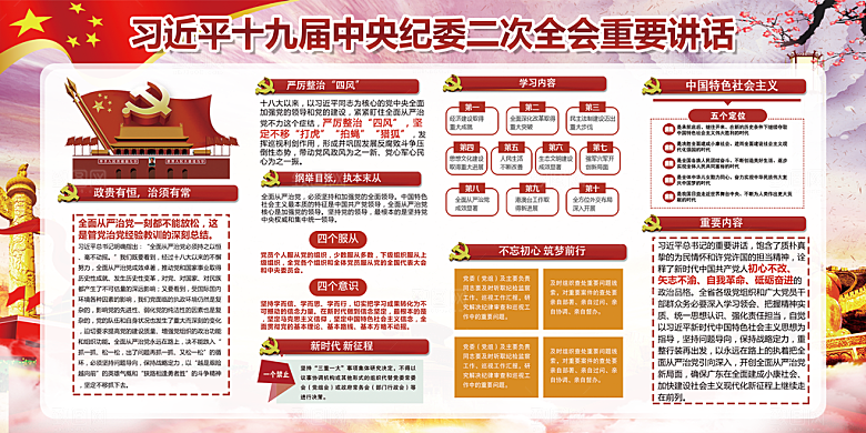 全面贯彻从严治党展板