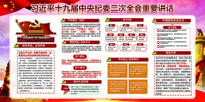 全面贯彻从严治党展板