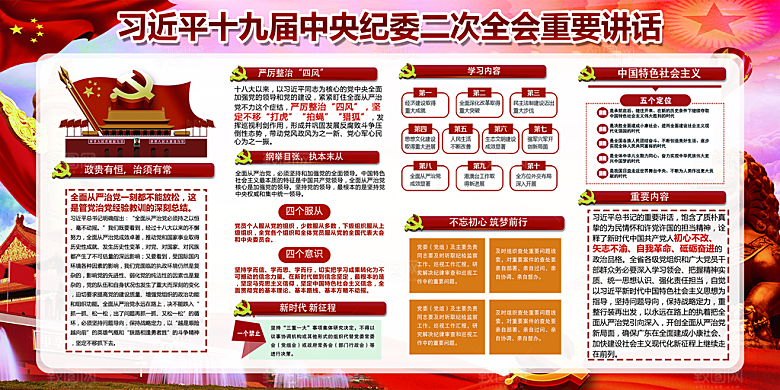 全面贯彻从严治党展板