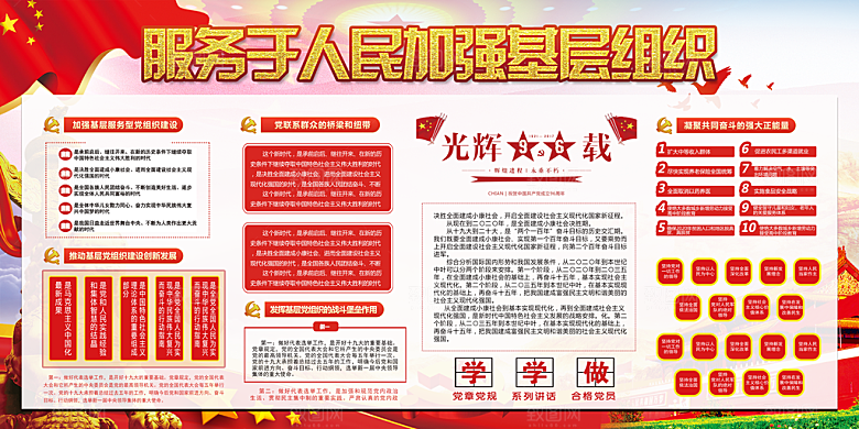 加强党基层组织展板