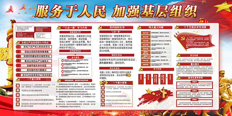 加强党基层组织展板