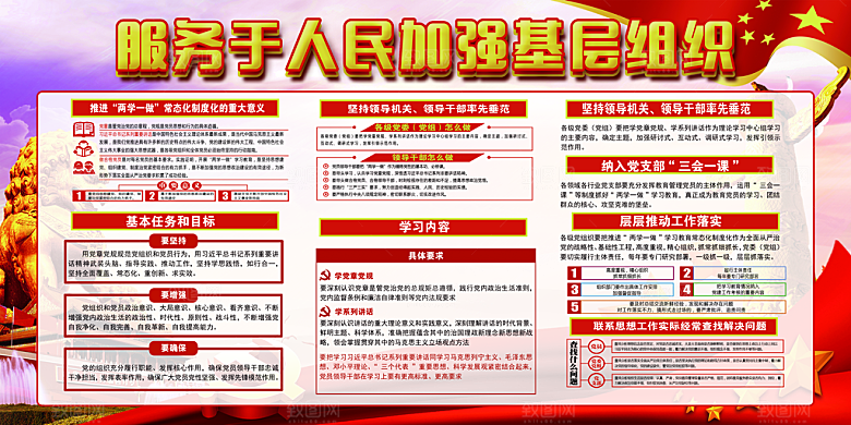 加强党基层组织展板