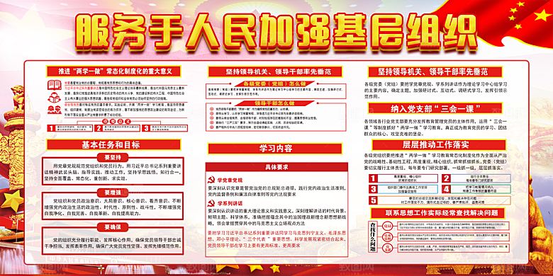 加强党基层组织展板