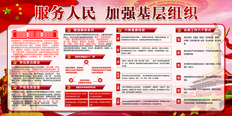 加强党基层组织展板