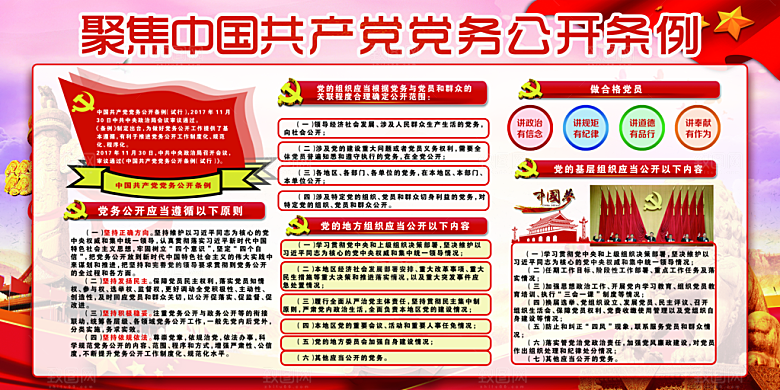 党务公开条例党建展板