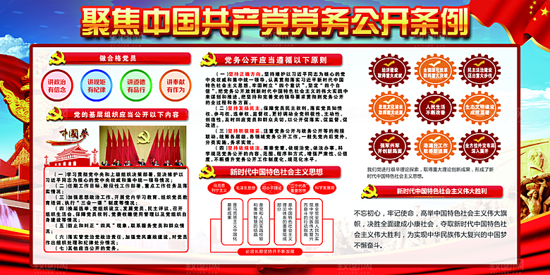 党务公开条例党建展板