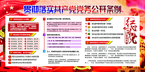 党务公开条例党建展板