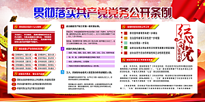 党务公开条例党建展板