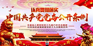 党务公开条例党建展板