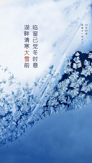 二十四节气大雪节气海报