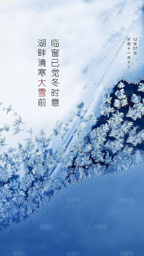 二十四节气大雪节气海报