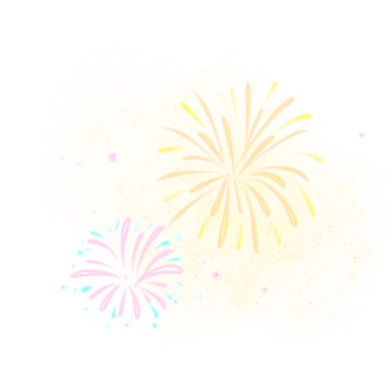 彩色炫光烟花春节放烟花