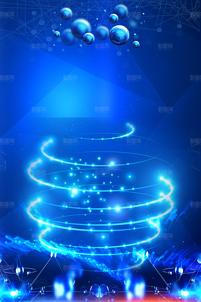 蓝色科技背景设计素材