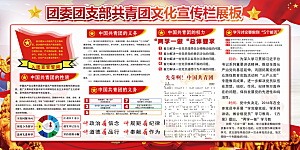 共青团委团支部党建宣传展板