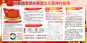 共青团委团支部党建宣传展板