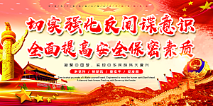 反间谍国家安全展板