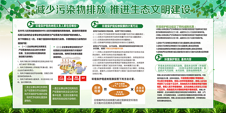 环境保护税法展板