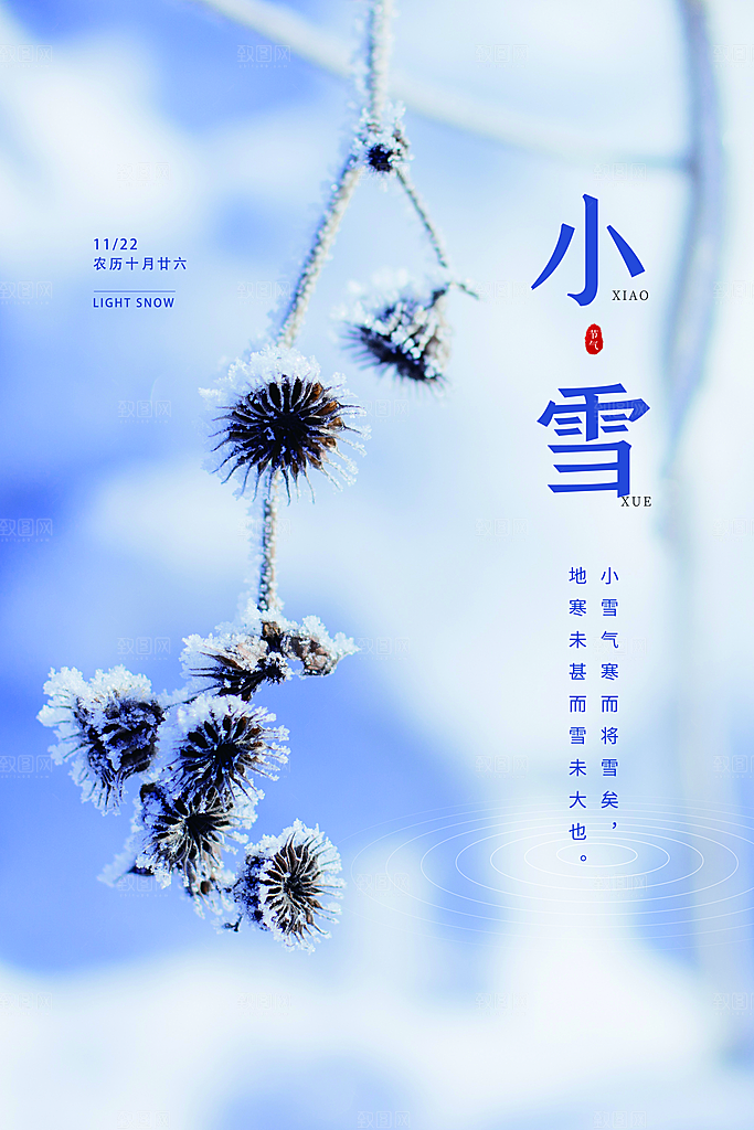 二十四节气 小雪海报