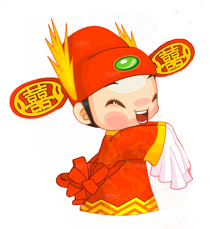 卡通新郎新娘元素素材