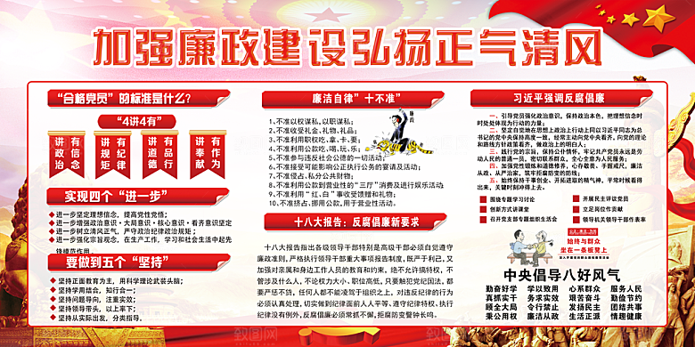 反贪廉政党建展板