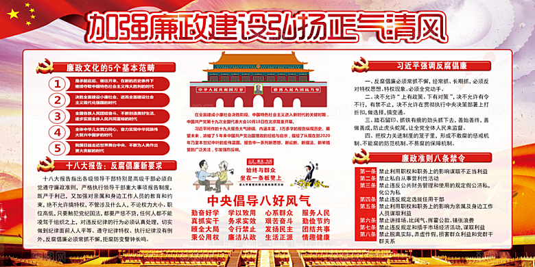 反贪廉政党建展板
