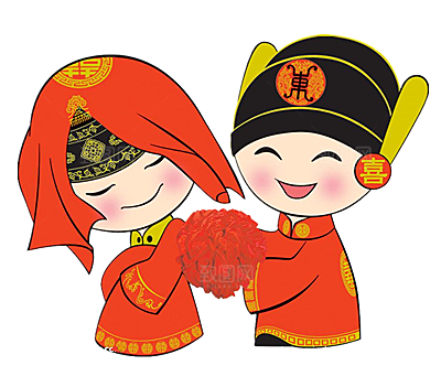 卡通新郎新娘设计素材