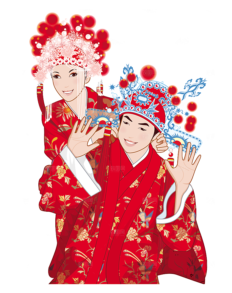 卡通新郎新娘设计素材