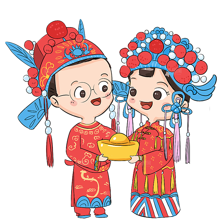 卡通新郎新娘设计素材