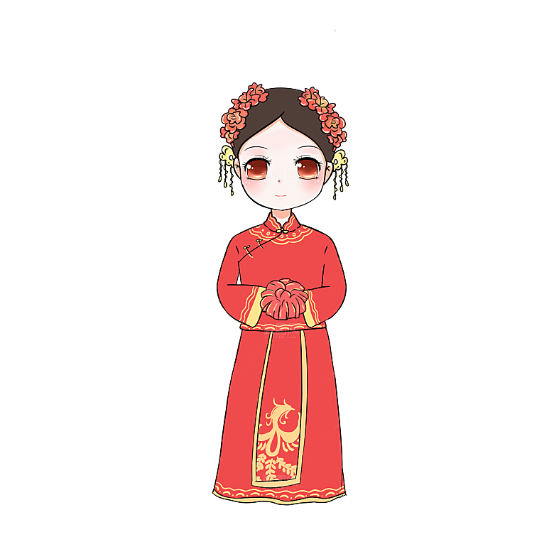 卡通新郎新娘设计素材