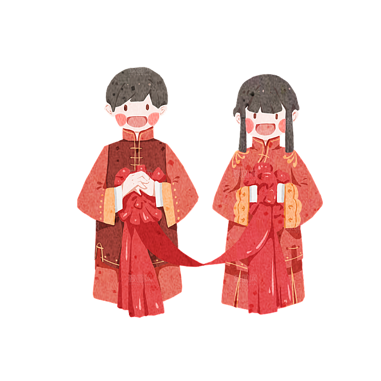 卡通新郎新娘设计素材