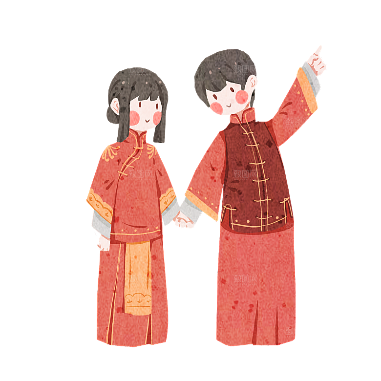 卡通新郎新娘设计素材