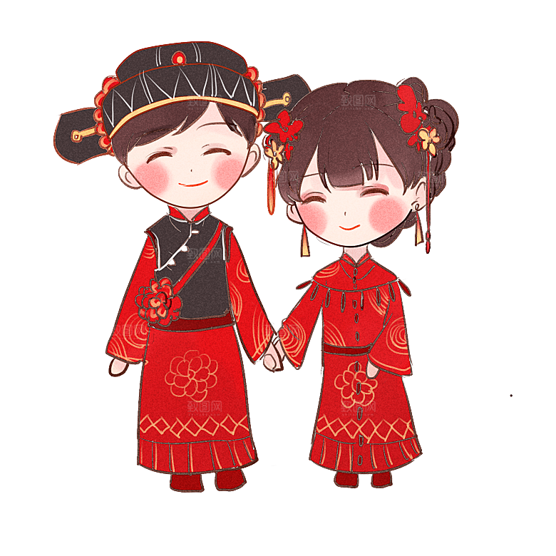 卡通新郎新娘设计素材