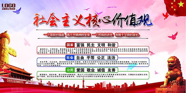 社会主义核心价值观展板