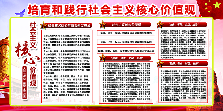 社会主义核心价值观展板