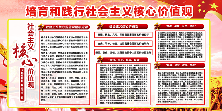 社会主义核心价值观展板