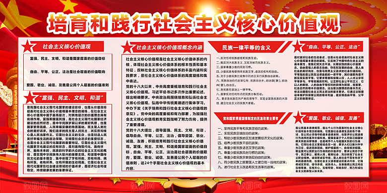 社会主义核心价值观展板