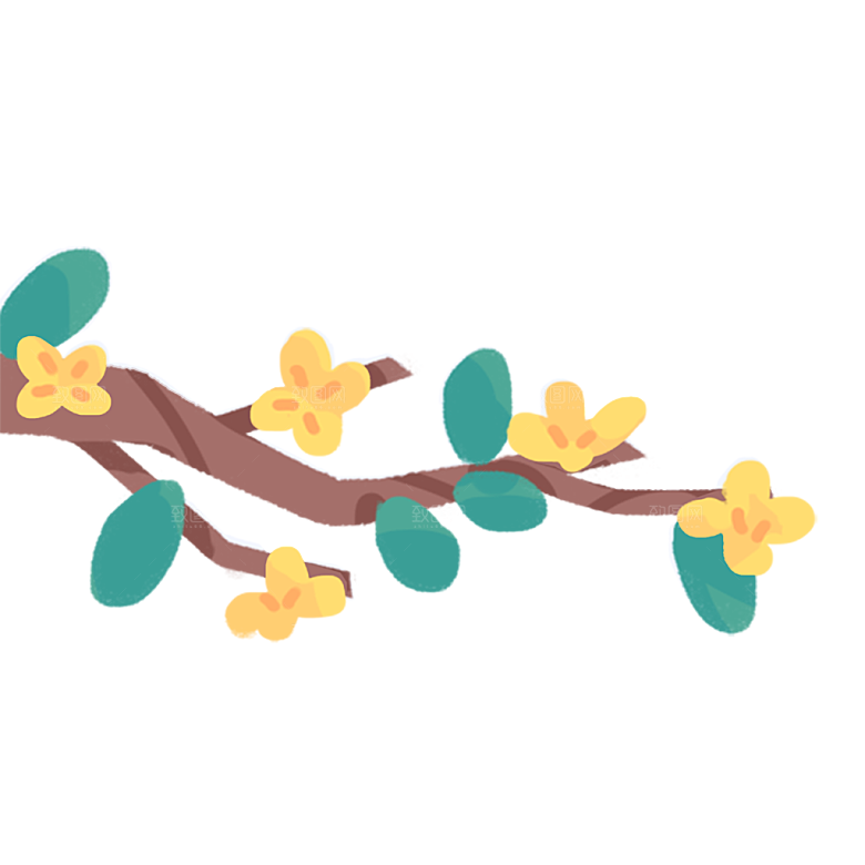 桂花花枝花朵秋天