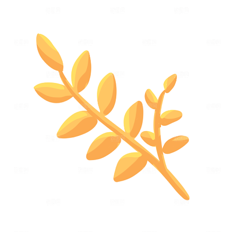 感恩节贴纸扁平手绘元素艺术字