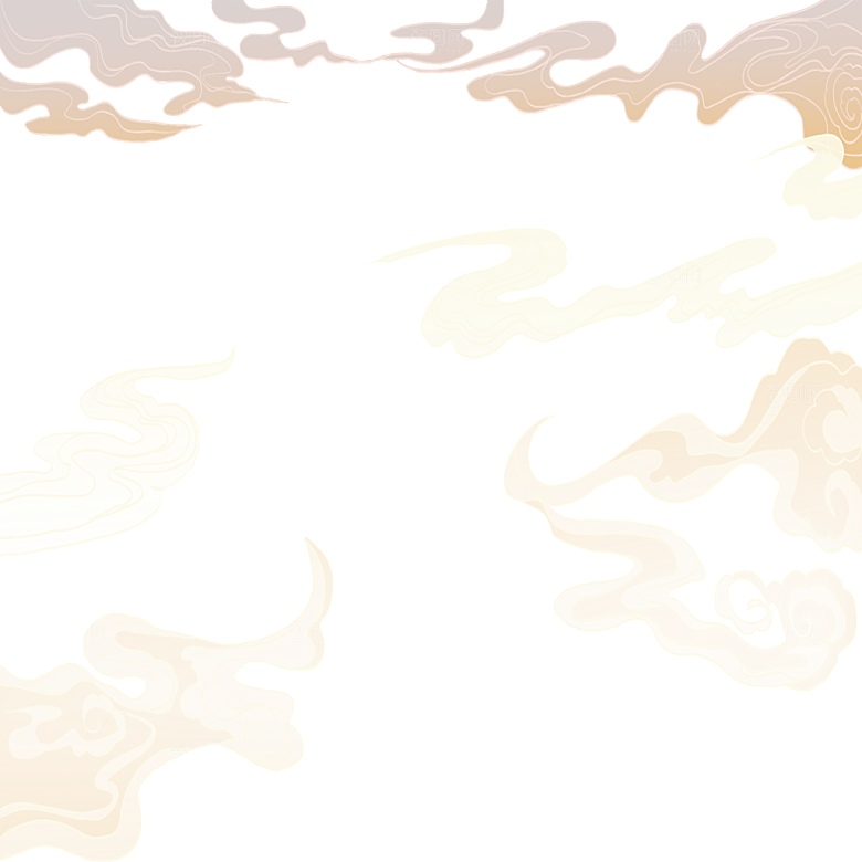 国潮中国风古风祥云描线