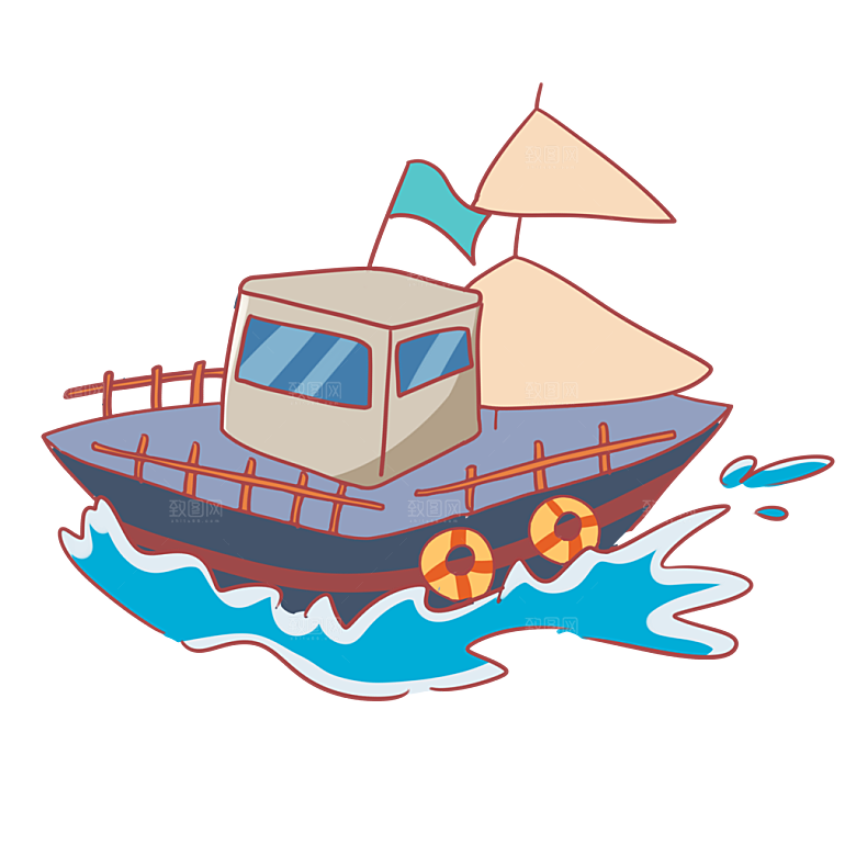 海浪船只游艇航海