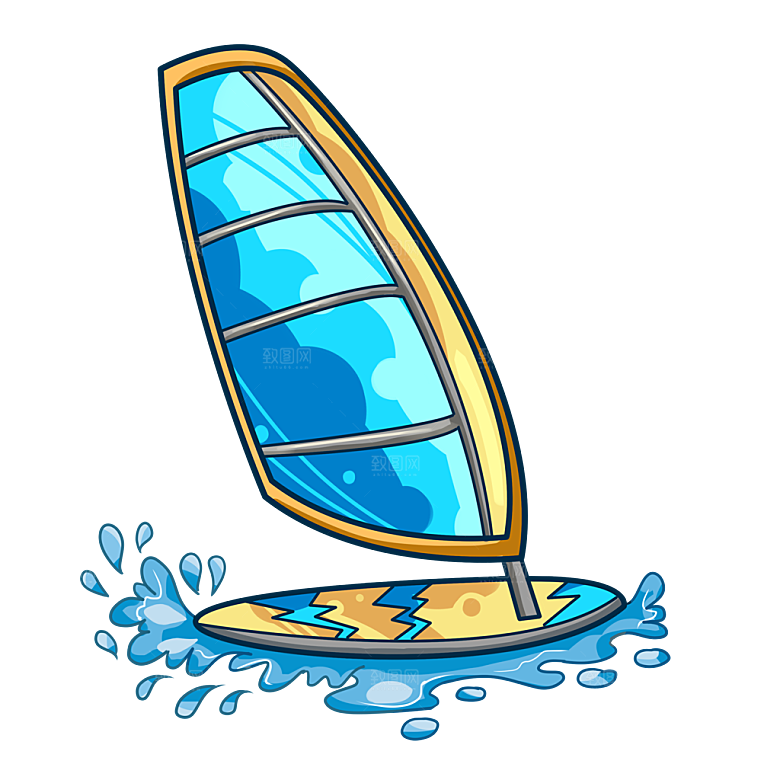 海浪蓝色船只帆船